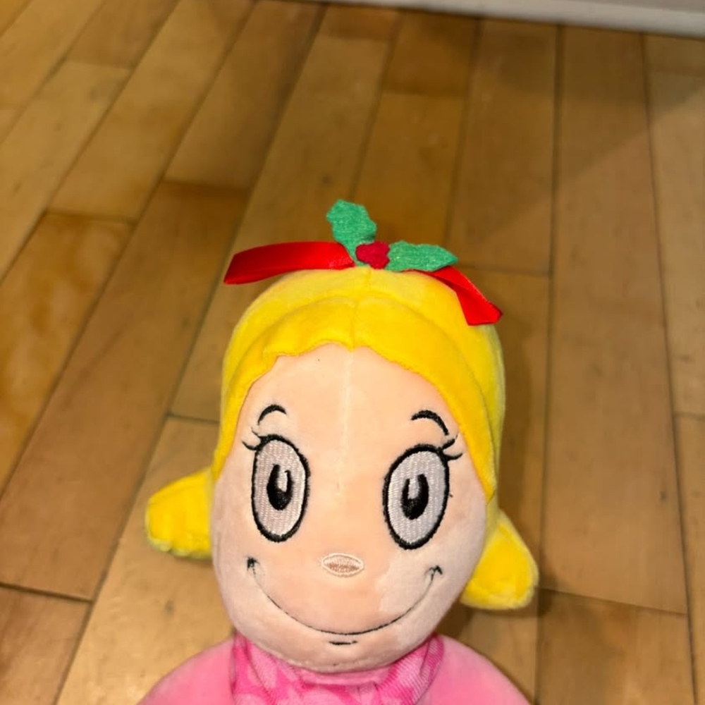 Cindy Lou Who Dr. Seuss Christmas Plush Doll with Yellow Hair - Picture 2 of 8
